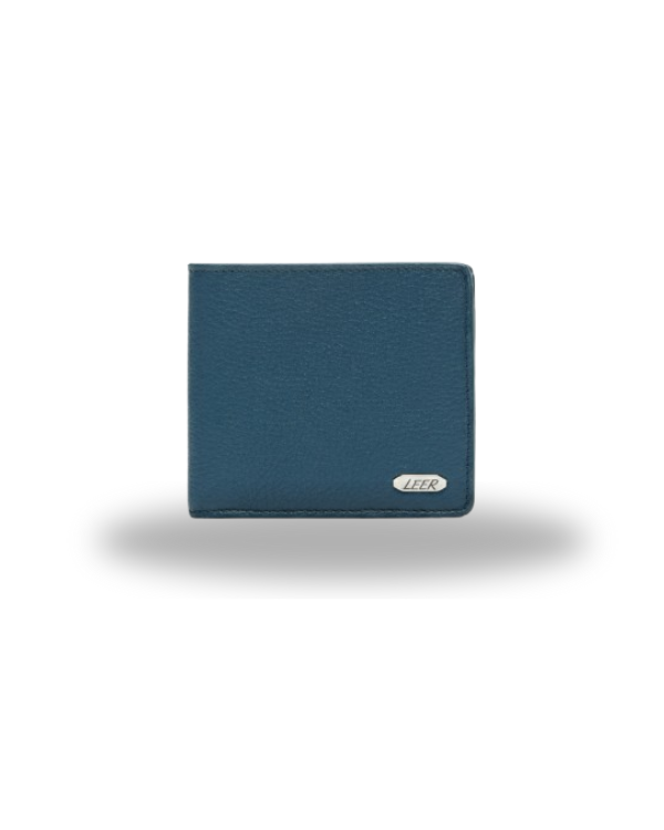 198 Sapphire blue grained leather wallet - Image 1