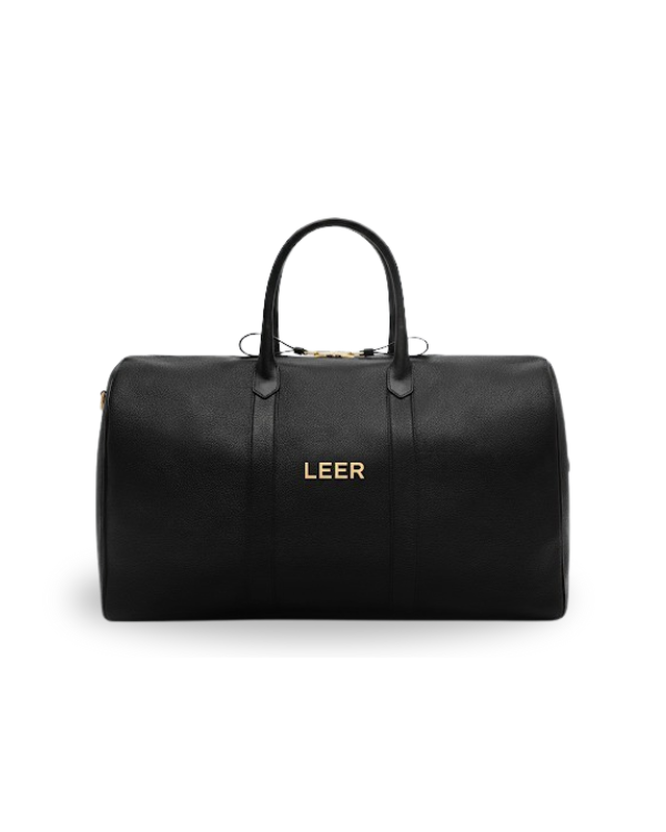 Untitled design (18) GRAIN LEATHER WIDE OPENING DUFFLE - Image 1