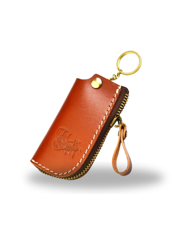 Untitled design (6) Leather KeyChain Case Cover Holder for Car Key - Image 1